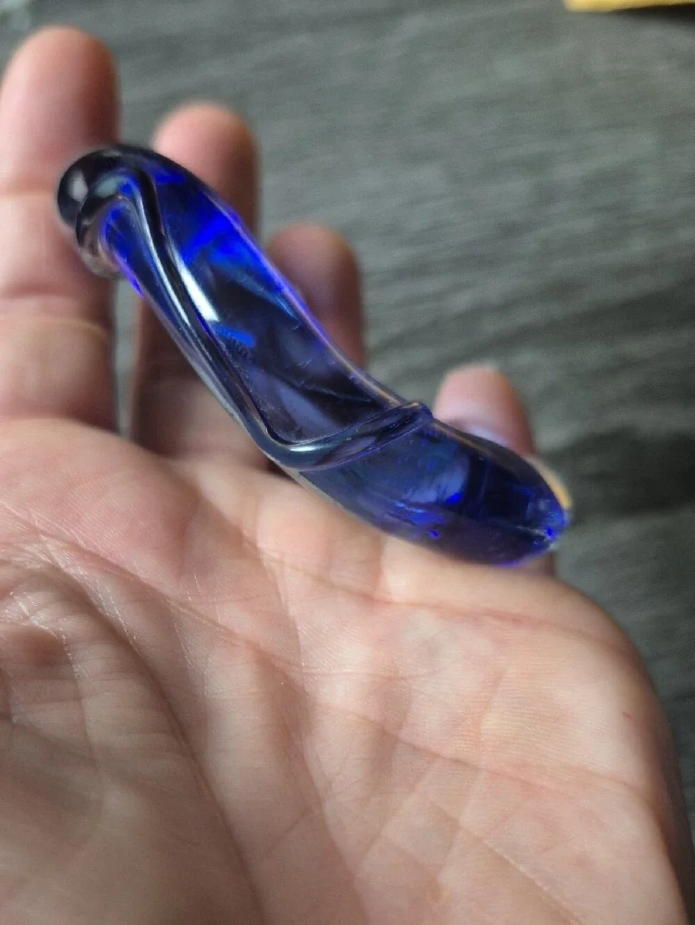 Blue Clear Glass Cuff Bracelet Murano?
